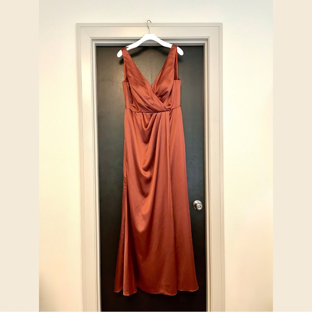 Revelry Blair Satin in Cinnamon Rose UNALTERED sz 16